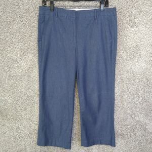Talbots Chelsea Mills Blue Cropped Pants size 8